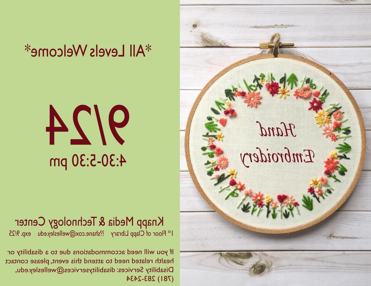 Embroidery poster